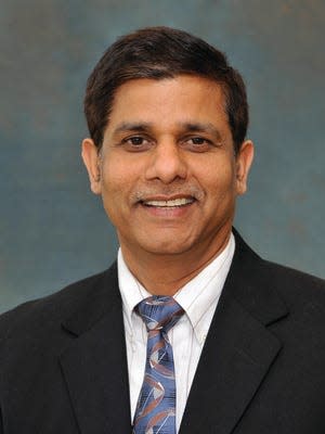 Bishun Pandey is president of the Bharatiya Hindu Temple in Powell and a mathematics professor at Ohio State University.