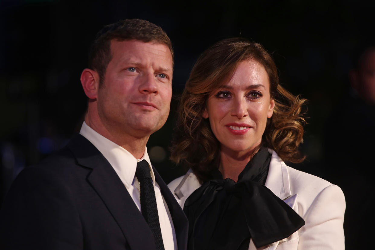 Dermot O'Leary and Dee Koppang attend "The Personal History Of David Copperfield" European Premiere & Opening Night Gala during the 63rd BFI London Film Festival at the Odeon Luxe Leicester Square on October 02, 2019 in London, England. (Photo by Lia Toby/Getty Images for BFI)