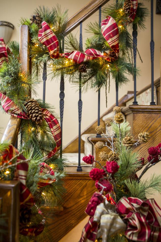 Wood Bead Garland for Christmas Tree, Banister, or Mantel