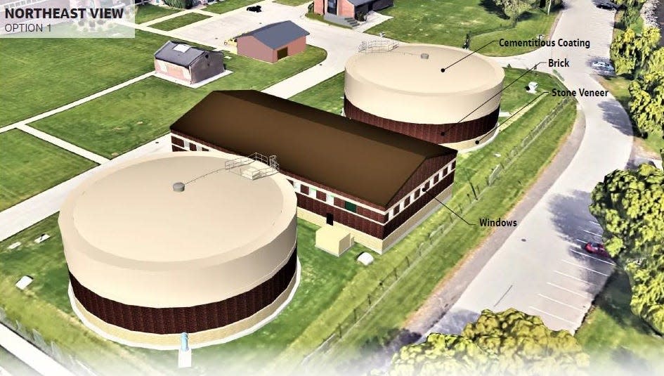 The Oshkosh council voted Tuesday  to replace the underground "clearwell" tanks with rectangular tanks right near Lake Winnebago. The chosen option costs $4 million more than the artist rendering of circular tanks shown above that will replace the city's water filtration plant at 425 Lake Shore Drive.