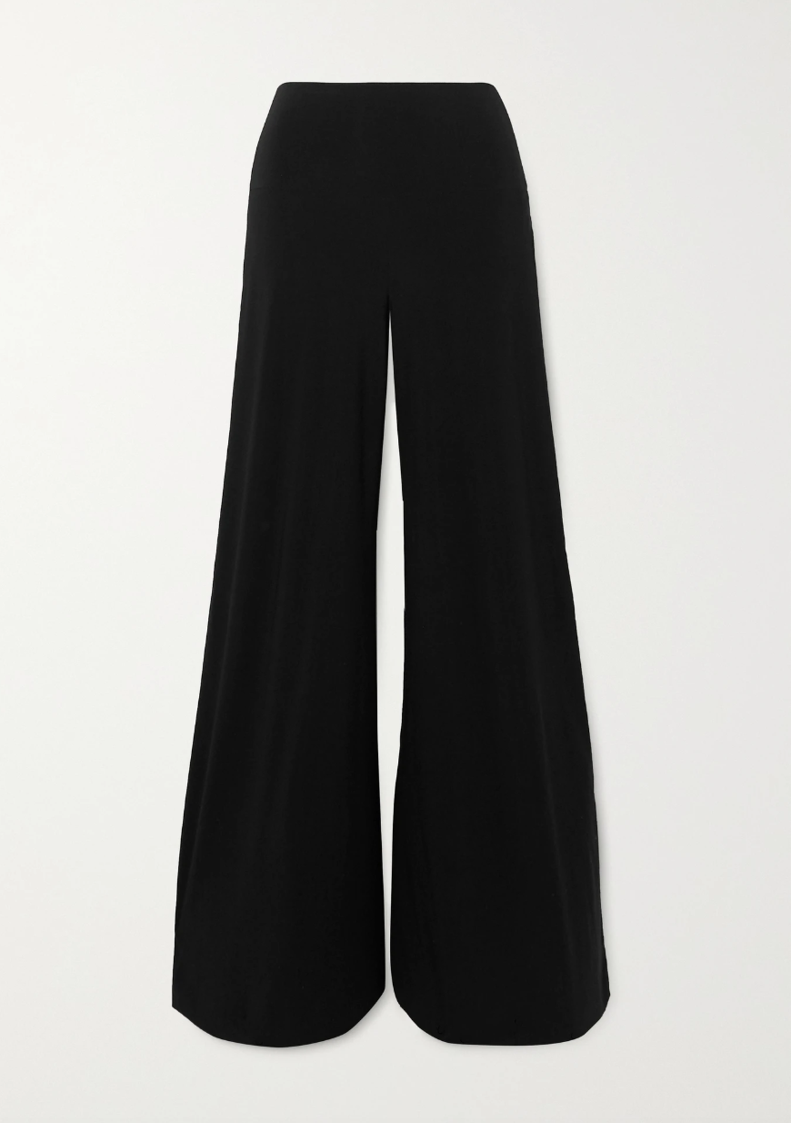 black pants, high-rise, norma kamali