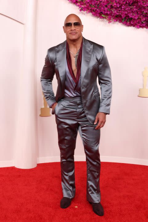 HOLLYWOOD, CALIFORNIA – MARCH 10: Dwayne Johnson attends the 96th Annual Academy Awards on March 10, 2024 in Hollywood, California. (Photo by John Shearer/WireImage)