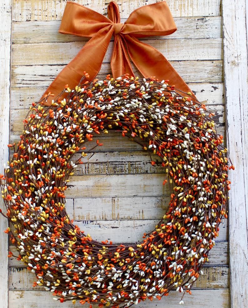 Candy Corn Wreath