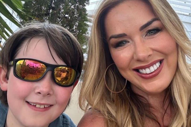 Coronation Street's Claire Sweeney with her son Jaxon