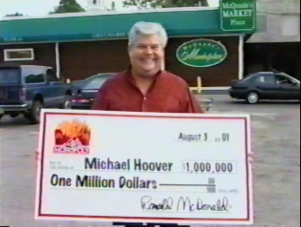 Million dollar winner Michael Hoover