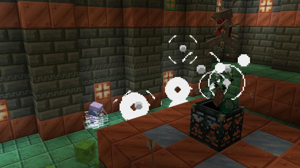 Image of Minecraft 1.21's The Breeze mob in Trial Chambers.