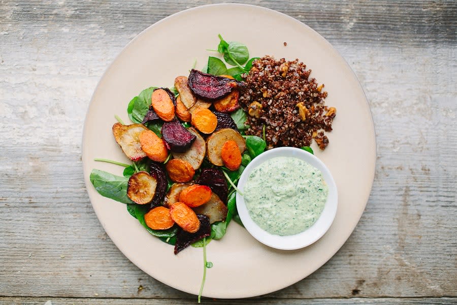 Quinoa with Walnuts and Shallots