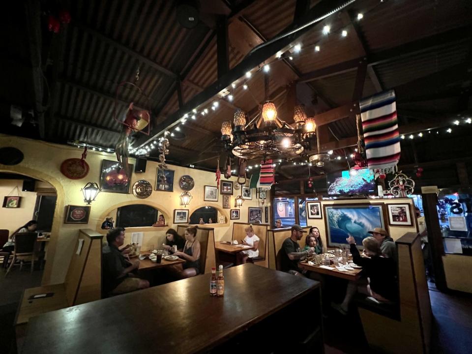 The interior of a Mexican restaurant in Hawaii