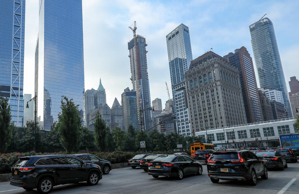 <p>The World Trade Center buildings and the National September 11 Memorial & Museum are seen from West Street on Sept. 5, 2018. (Photo: Gordon Donovan/Yahoo News) </p>