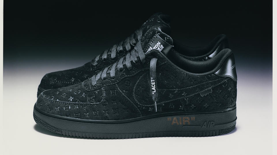 Louis Vuitton and Nike Air Force 1s in Black