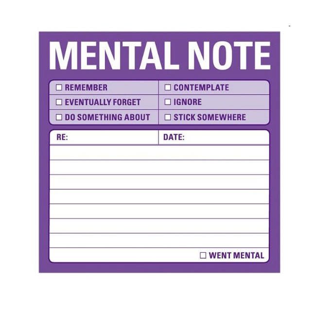 Mental Note Sticky Notes