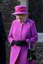 <p>Queen Elizabeth II attending Christmas Day service at Sandringham in 2014. </p>