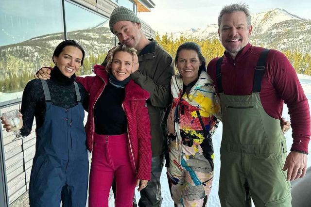 Chris Hemsworth's Wife Elsa Pataky Posts Sweet Photos on Family Ski Trip  with Matt Damon and His Wife