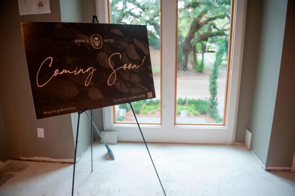 The Springs Hotel, a new boutique hotel in Ocean Springs, on Monday, will open by early January. Reservations are being accepted now for bookings starting January 12.