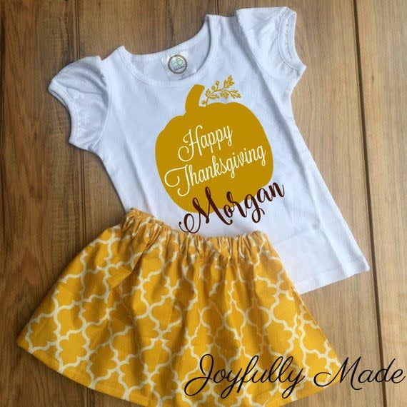 Happy Thanksgiving Skirt Set