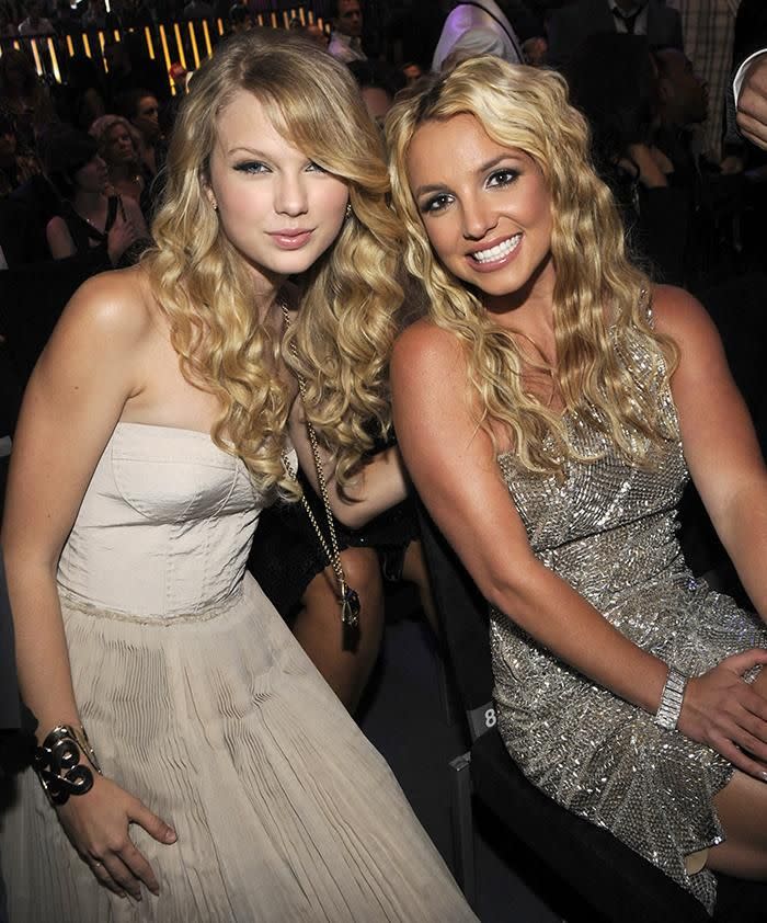 Taylor Swift and Britney Spears in 2008. Source: Getty