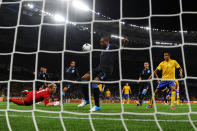 KIEV, UKRAINE - JUNE 15: Glen Johnson of England scores an own goal off of Olof Mellberg of Sweden effort during the UEFA EURO 2012 group D match between Sweden and England at The Olympic Stadium on June 15, 2012 in Kiev, Ukraine. (Photo by Laurence Griffiths/Getty Images)