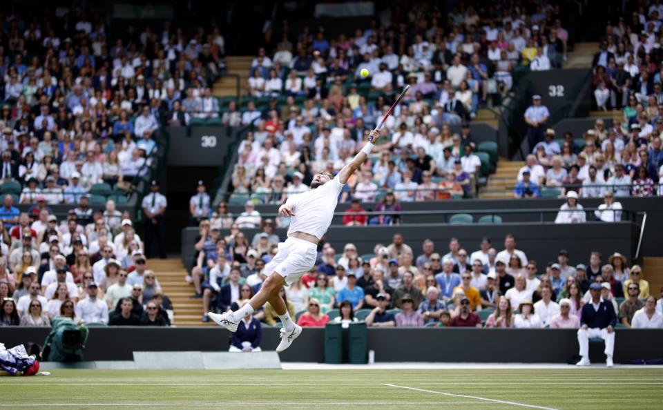 Liam Broady went flying out of Wimbledon but only after his best ever run in SW19 by reaching the third round (Steven Paston/PA) (PA Wire)