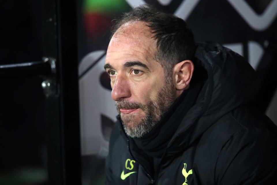 Tottenham’s assistant manager Cristian Stellini was critical of his players’ energy levels at Bramall Lane (Simon Marper/PA) (PA Wire)
