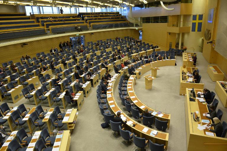 Sweden is the only country to have elected more than 40 percent women to every parliament, pictured here on December 3, 2014, over the last 20 years