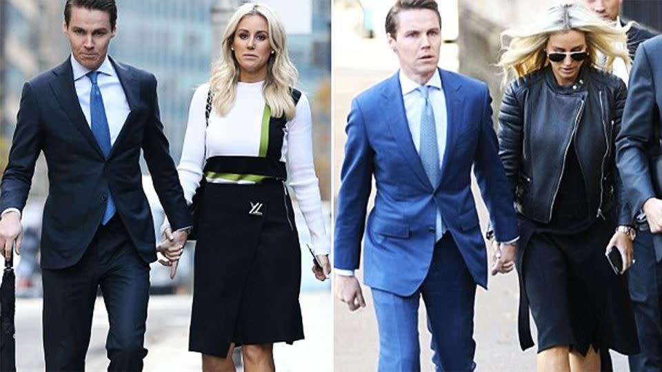 Curtis's trial has made headlines around Australia, with attention focused as much on evidence of his lavish lifestyle as on the courtside appearance of his well-heeled wife, Roxy Jacenko. Photo: AAP