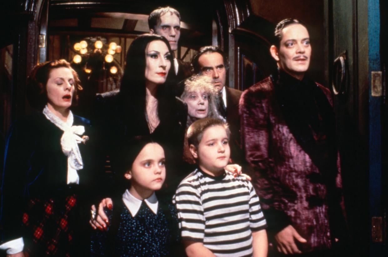 The cast of the 1991 blockbuster The Addams Family, based on the Charles Addams cartoons. (Photo: Melinda Sue Gordon / © Paramount Pictures / Courtesy Everett Collection)