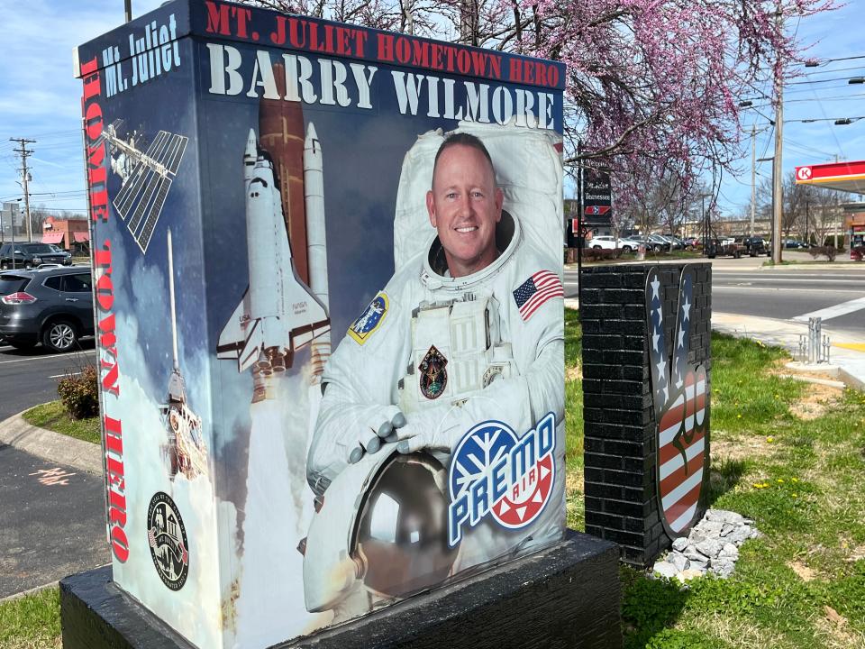 A utility box cover in Mt. Juliet recognizes astronaut Barry Wilmore, who was raised in the town.