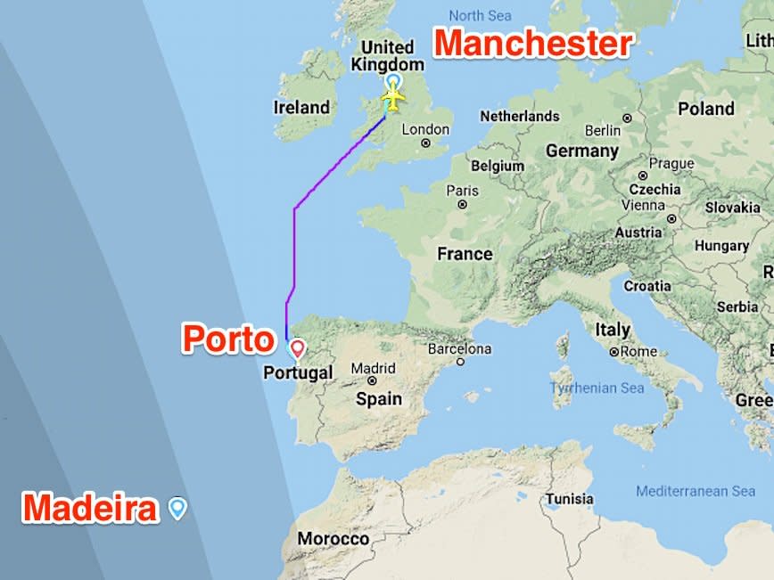 jet2 flight diversion map