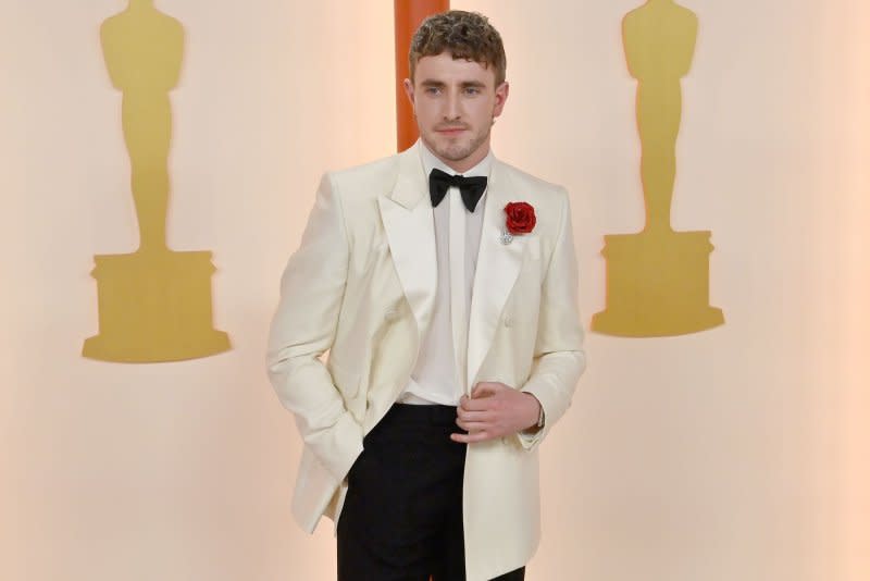 Paul Mescal attends the Academy Awards at the Dolby Theatre in the Hollywood section of Los Angeles on March 12, 2023. File Photo by Jim Ruymen/UPI