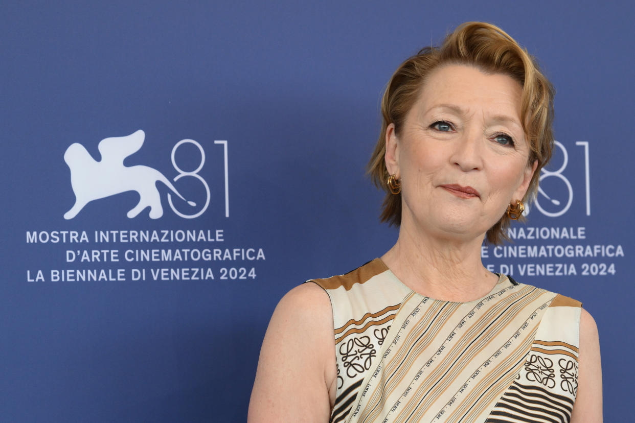 British actress Lesley Manville at the 81 Venice International Film Festival 2024. Queer Photocall. Venice (Italy), September 3rd, 2024 (Photo by Marilla Sicilia/Archivio Marilla Sicilia/Mondadori Portfolio via Getty Images)