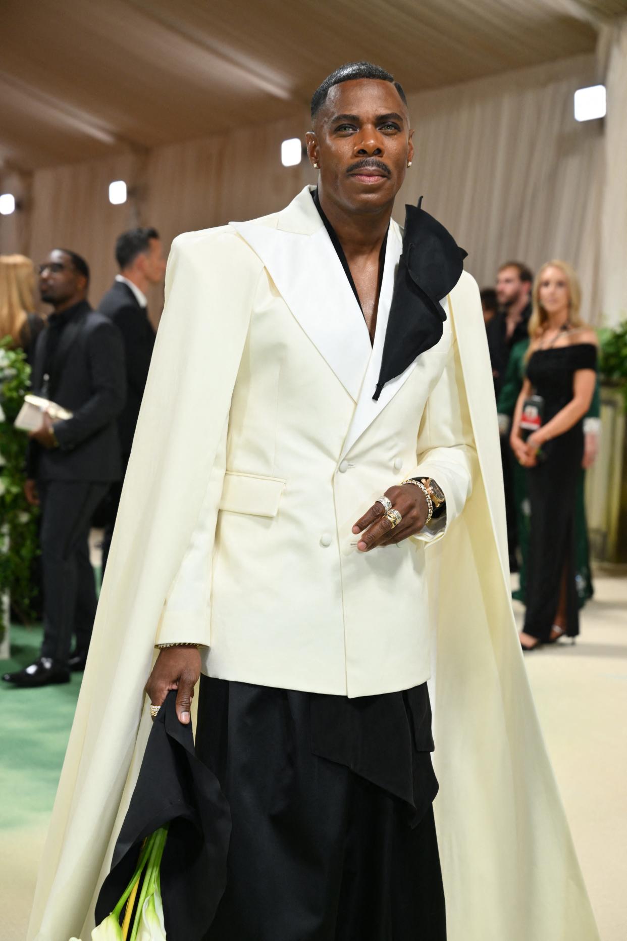 Colman Domingo wore a crisp, black-and-white suit by Willy Chavarria.