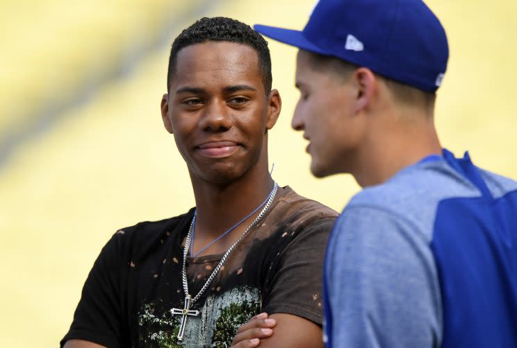 Hunter Greene (left) went No. 2 overall to the Reds in the 2017 MLB Draft. (AP Photo)