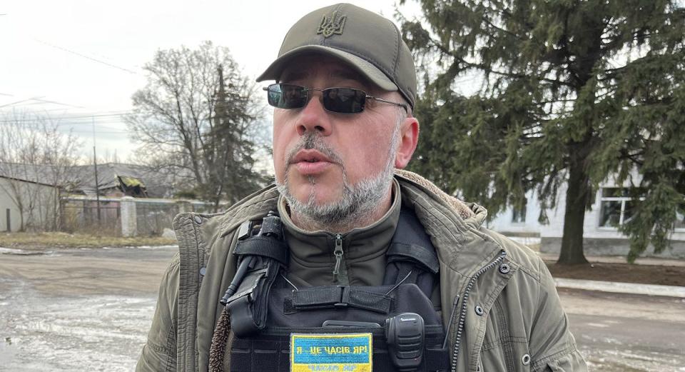 Sergey Chaus heads the civilian and military administration in Chasiv Yar, a town in eastern Ukraine. It is essential, he said, because it's on the only direct road into Bakhmut and would be an important lifeline should Ukrainian forces pull back westward. (Caleb Larson/Special to Military Times)