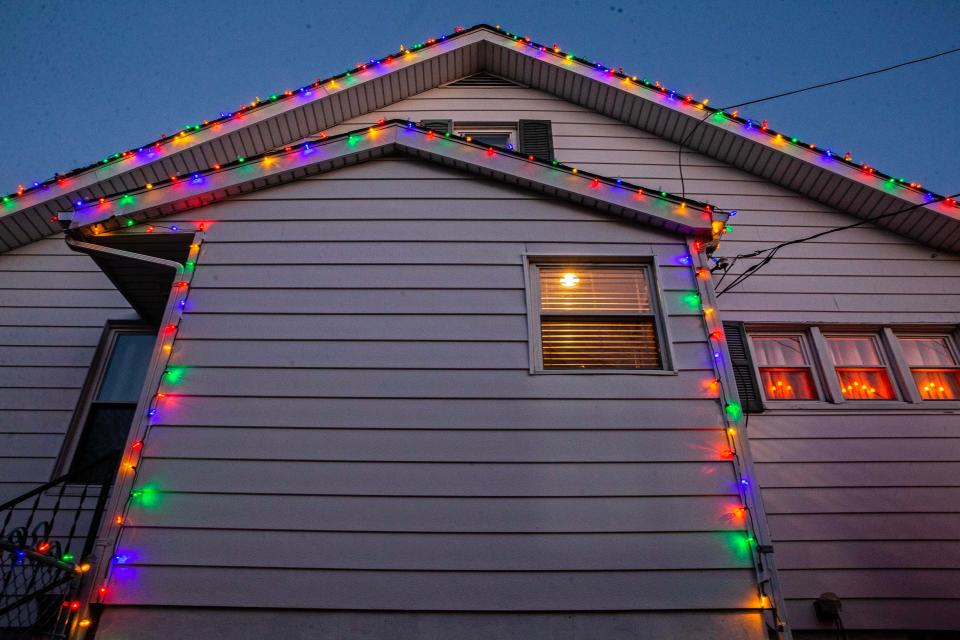 Holiday lights decorate a home on Boxwood Road in Wilmington, Tuesday, Nov. 28, 2023.