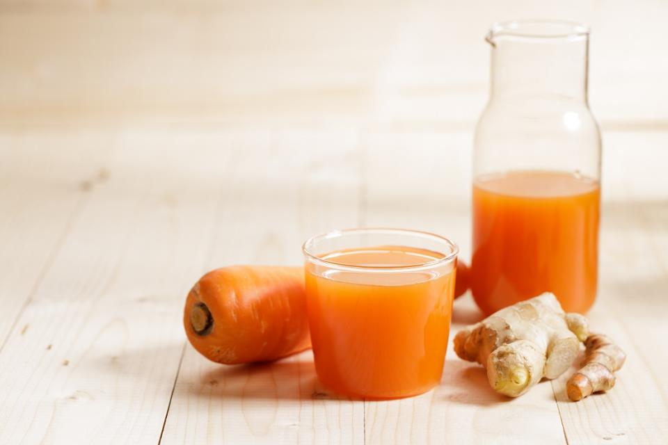 Carrots, ginger, turmeric in this immunity juice shot