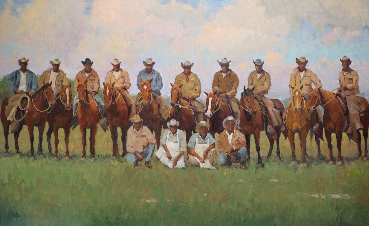 Contemporary Texas artist Noe Perez's paintings of a legendary Lone Star State spread are featured in the exhibit "King Ranch: A Legacy in Art," on view through Jan. 2, 2024, at the National Cowboy & Western Heritage Museum in Oklahoma City.