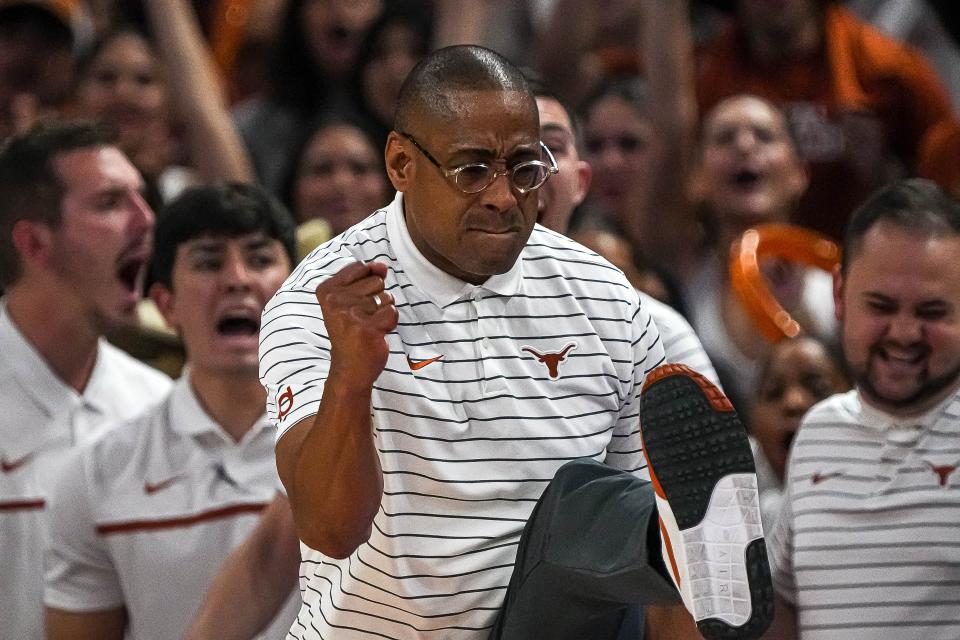 Texas coach Rodney Terry received a technical foul for arguing a no-call as new transfer Kadin Shedrick crashed to the floor in Monday's 88-56 win over Incarnate Word in the season opener. "I had to protect my guy," Terry said.