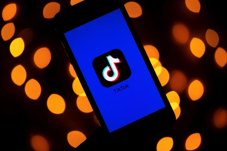 This photo taken on November 21, 2019, shows the logo of the social media video sharing app Tiktok displayed on a tablet screen in Paris. Photo: LIONEL BONAVENTURE/AFP via Getty Images