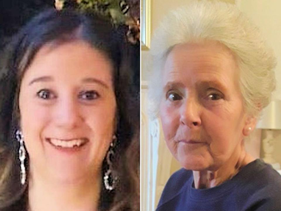 Amy Appleton, left, and Sandy Seagrave were killed days before ChristmasSussex Police