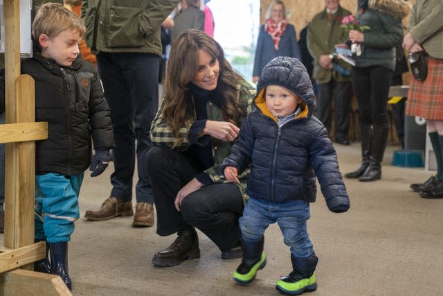 Kate with children