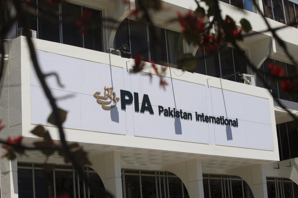 The logo of Pakistan International Airlines (PIA) is seen in Islamabad, Pakistan, April 12, 2016. REUTERS/Faisal Mahmood