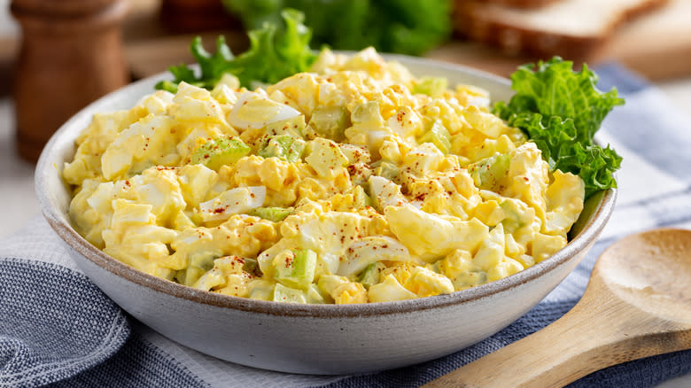 egg salad in a bowl