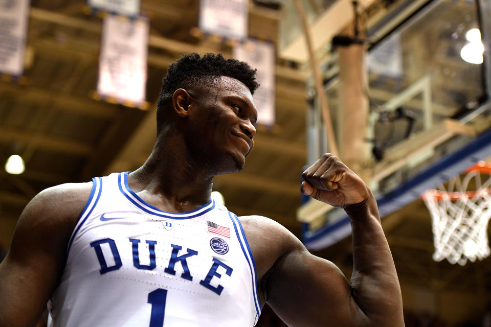 Zion Williamson grew quite a bit in his high school years. (Photo by Lance King/Getty Images)