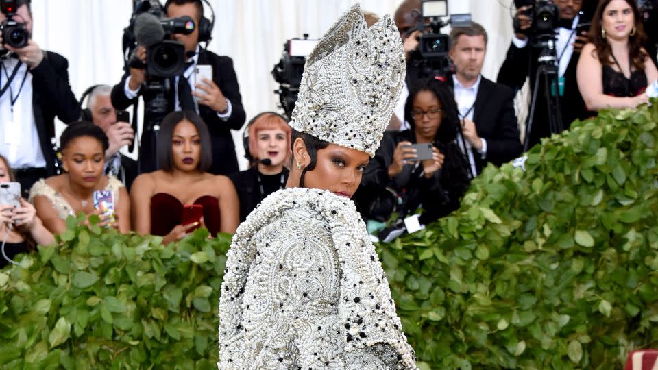 The red sole is a true red carpet staple. Rihanna chose a pair to wear to the 2019 "Camp" themed Met Gala. - John Shearer/Getty Images