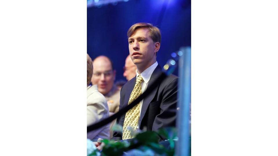 Prince Louis of Luxembourg in a crowd