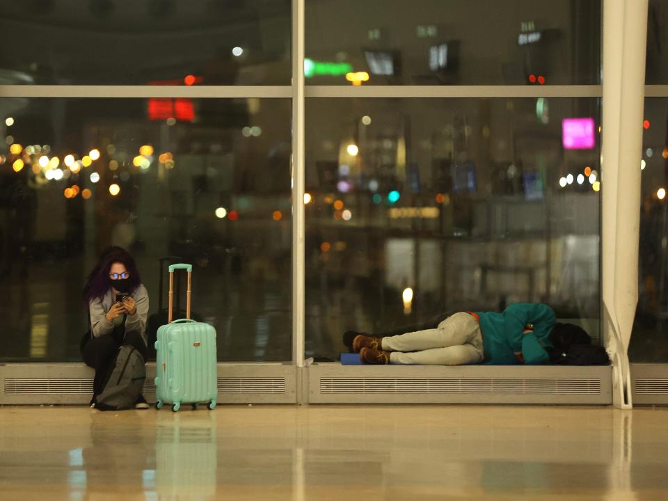 Passengers in Toronto Pearson International Airport on July 22, 2022.