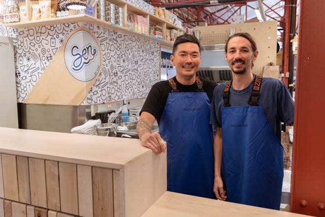 Hideki Harada (left) and Ben Long (right). Chefs Hideki and Yuko Harada opened Kiki in College Hill in 2019.