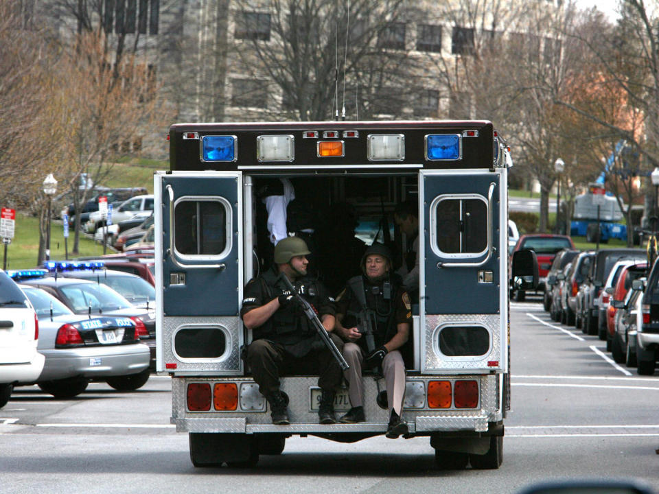 Police move through campus