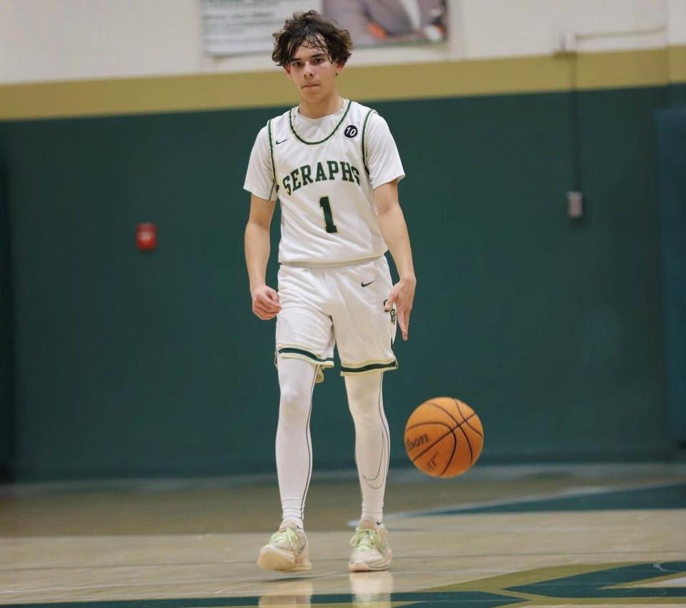 Sophomore point guard Sam Seiden is averaging 8.5 points and 4.0 assists per game for the Seraphs.