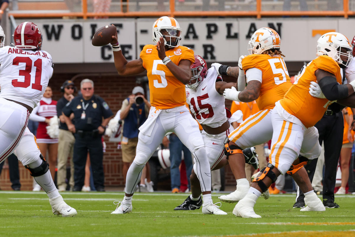 Tennesse lights up Alabama for 3 TDs in first quarter